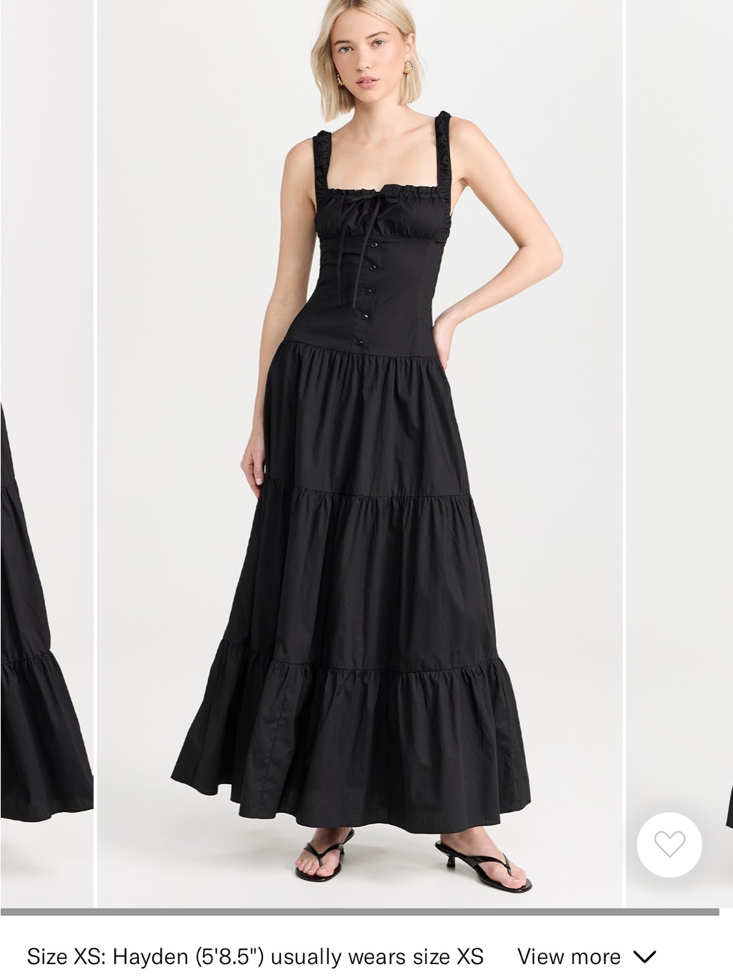 Lioness Black Corset Bodice Tiered Maxi Dress